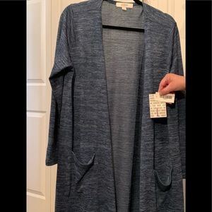 New Lularoe Large Sarah Blue Jacket